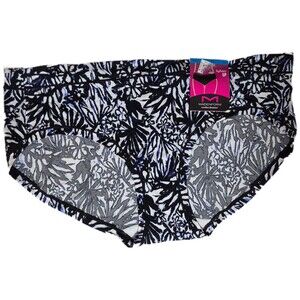 Maidenform Hipster Panty Size XL/8 Black White Blue Comfort Devotion Lighten Up